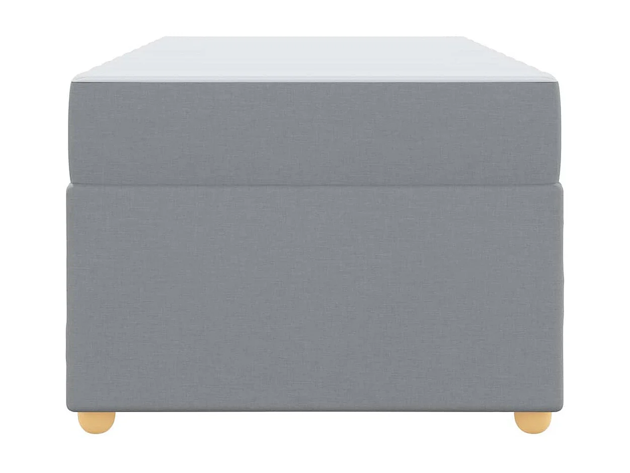 Bedframe met matras Lichtgrijs 90 x 200 cm stof