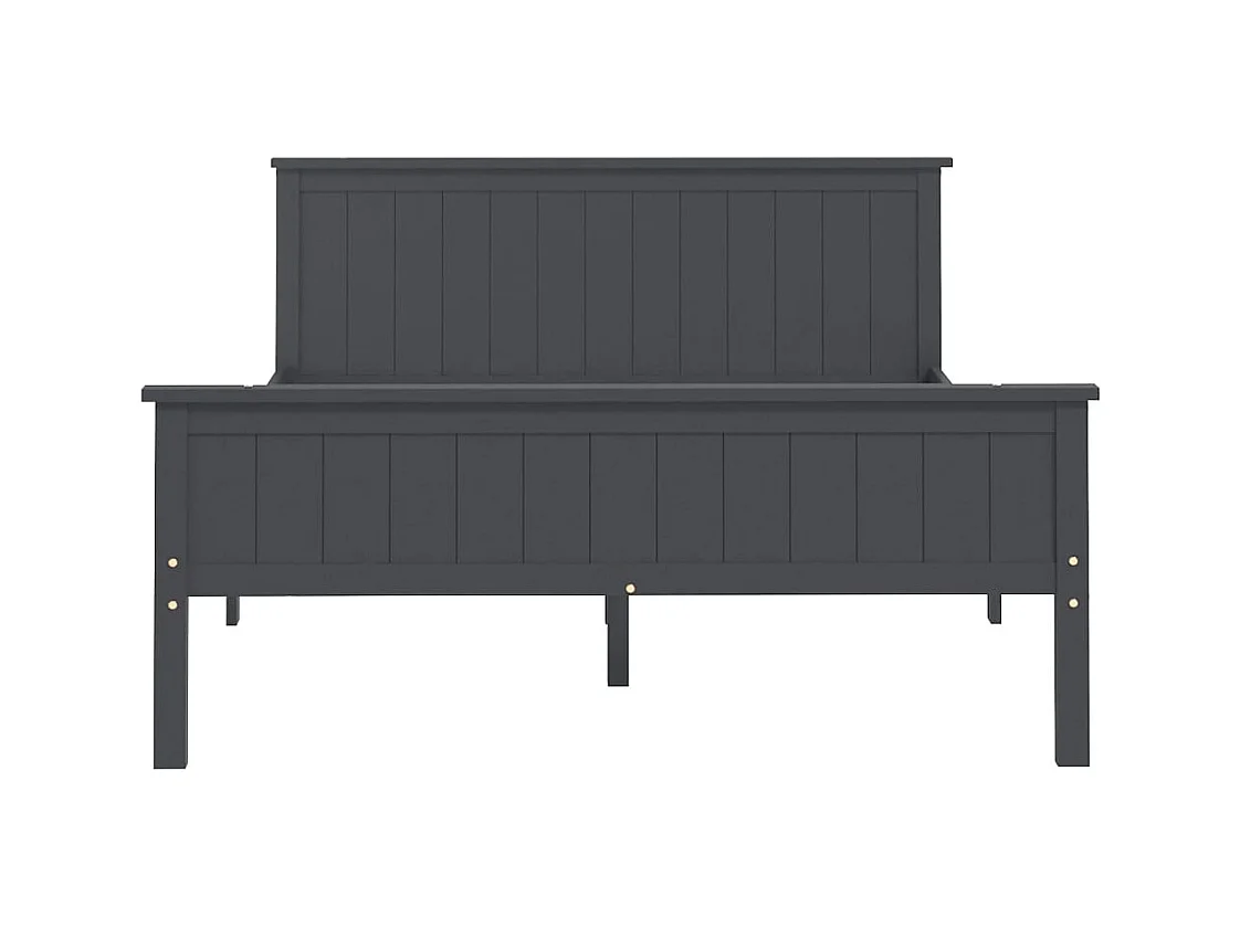 Bedframe zonder matras massief grijs grenenhout 160x200 cm