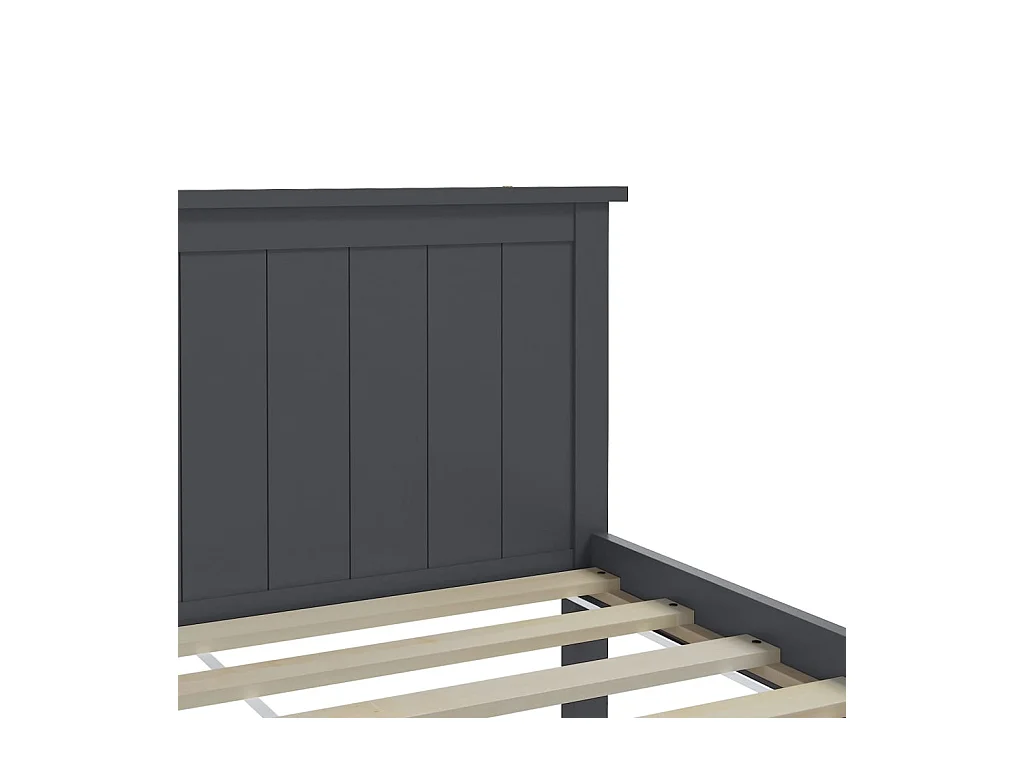 Bedframe zonder matras massief grijs grenenhout 160x200 cm