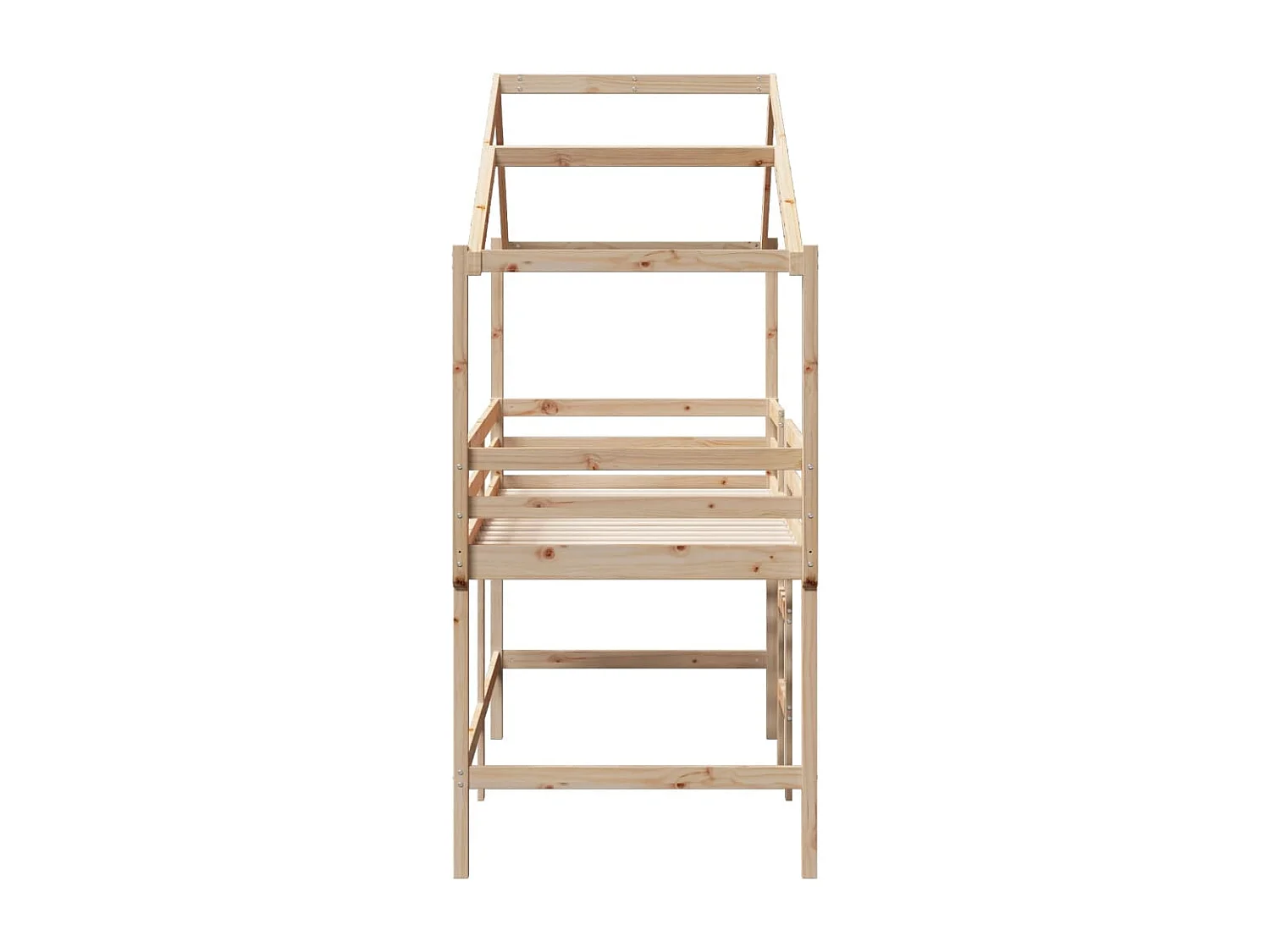 Stapelbed met ladder en dak zonder matras 80x200 cm