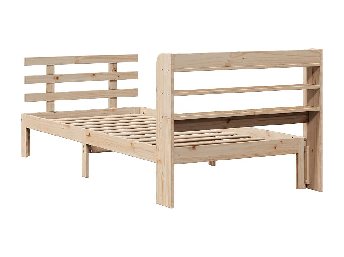 Estructura de cama con cabecero sin colchón 90x190 cm