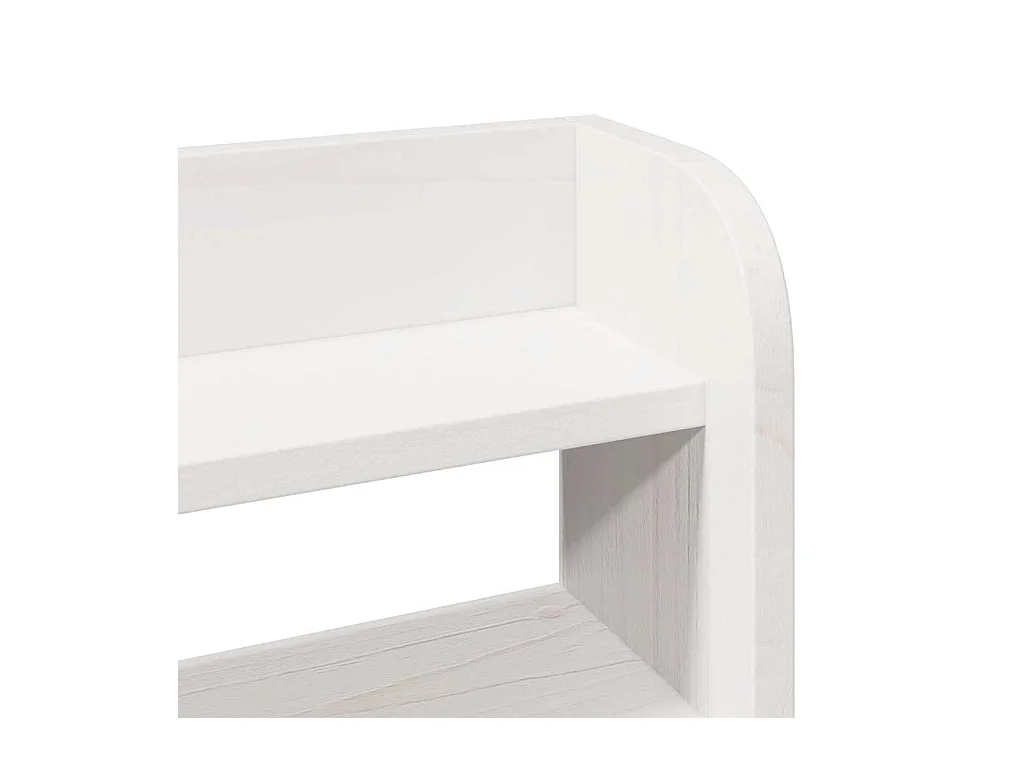 Estructura de cama sin colchón blanca 100x200 cm madera maciza de pino