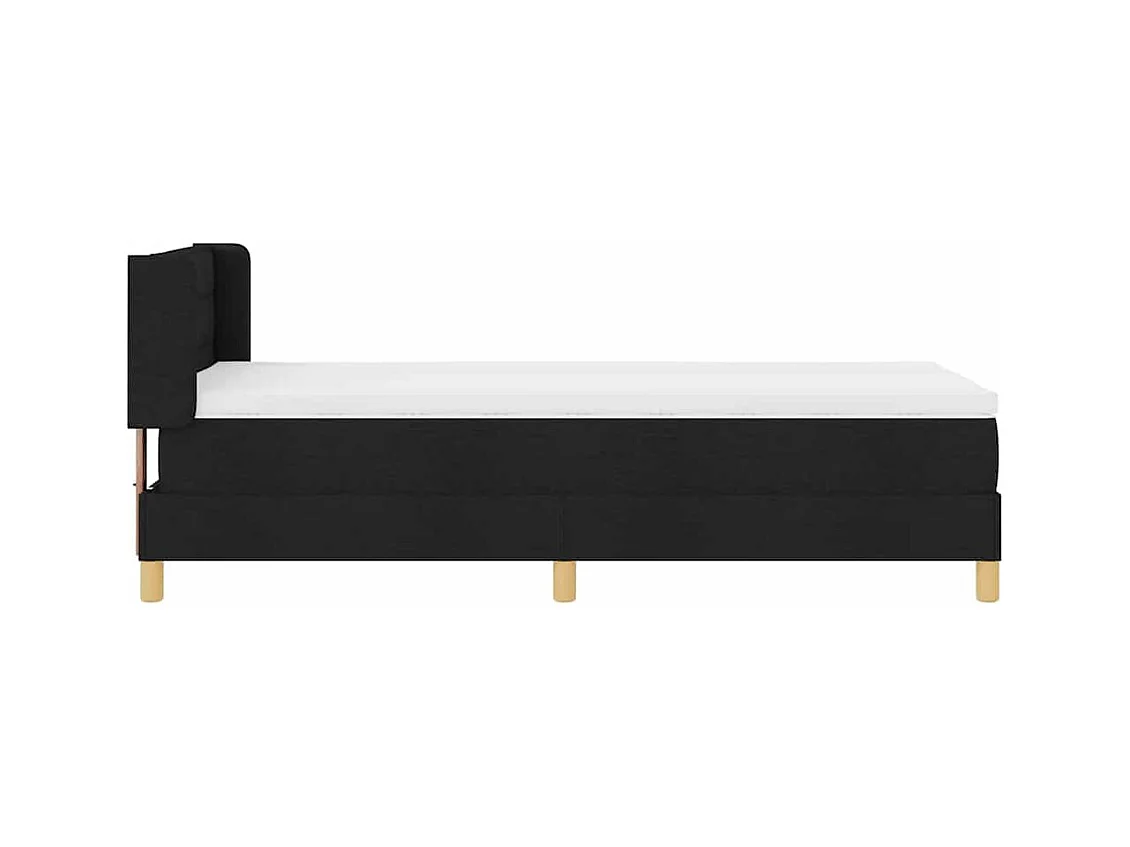 Springbed met matras Zwart-Wit 90 x 200 cm stof