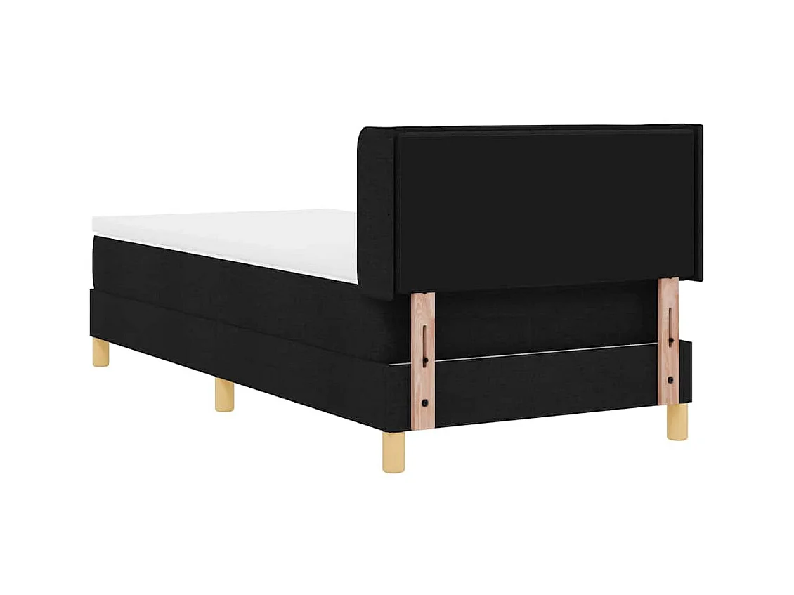 Springbed met matras Zwart-Wit 90 x 200 cm stof