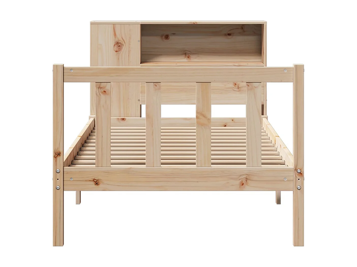 Lit bibliothèque sans matelas 90x190 cm bois de pin massif