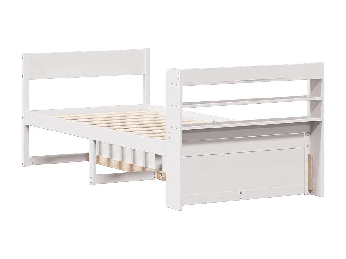 Bedframe zonder matras wit 90x190 cm massief grenenhout