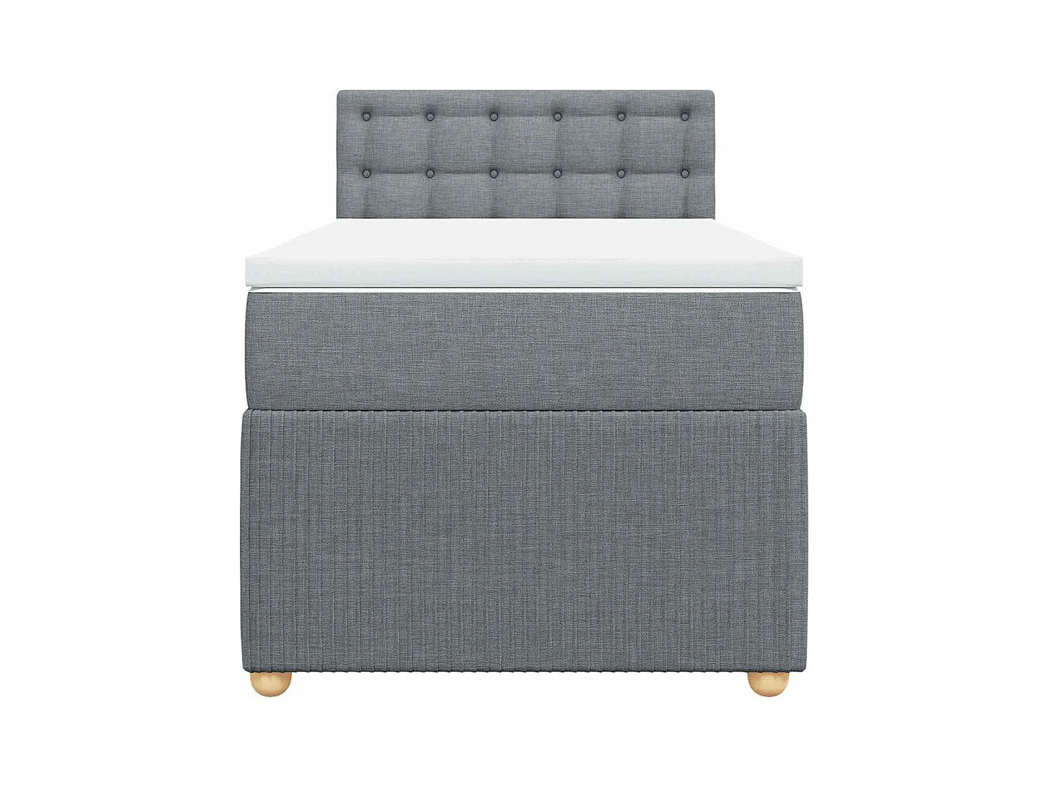 Lattenbodem met matras Lichtgrijs 90x200 cm Stof