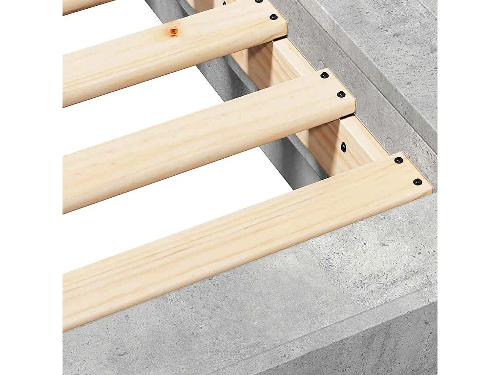 Estructura de cama gris hormigón sin colchón 100x200 cm