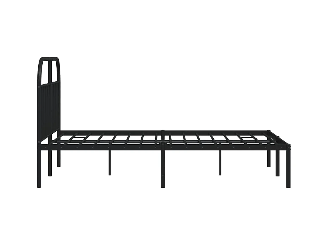Metalen bedframe zonder matras met zwart hoofdeinde 140x200cm