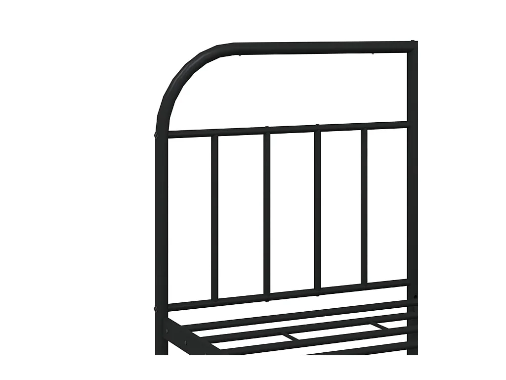 Metalen bedframe zonder matras met zwart hoofdeinde 140x200cm