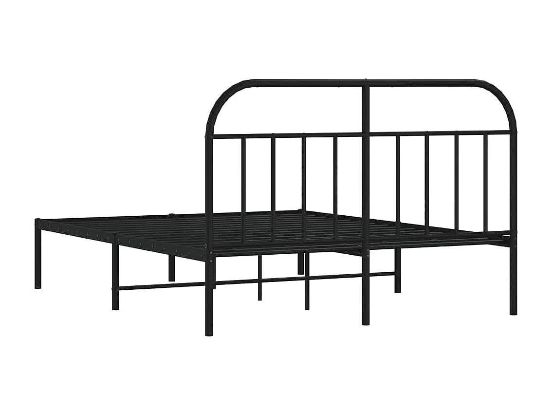 Metalen bedframe zonder matras met zwart hoofdeinde 140x200cm