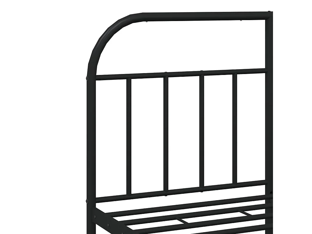 Metalen bedframe zonder matras met zwart hoofdeinde 140x200cm