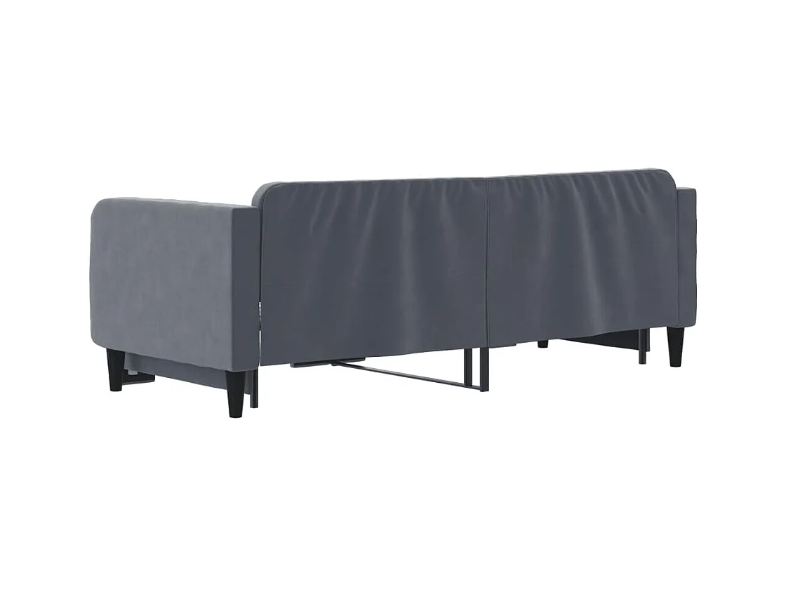 Divano letto con letto estraibile senza materasso grigio scuro 90x200 cm