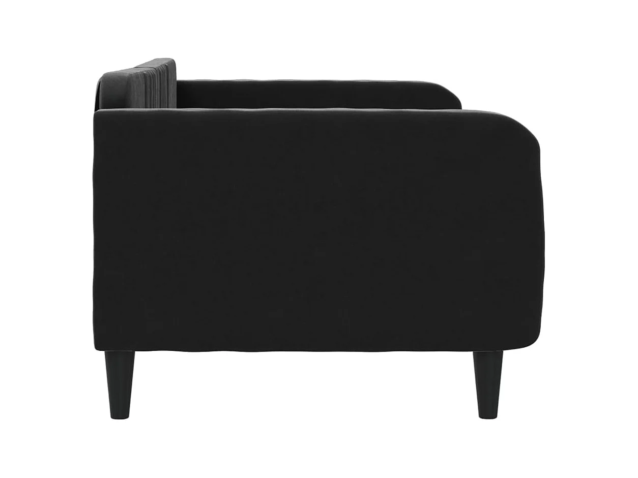 Lit de repos sans matelas noir 90x190 cm velours