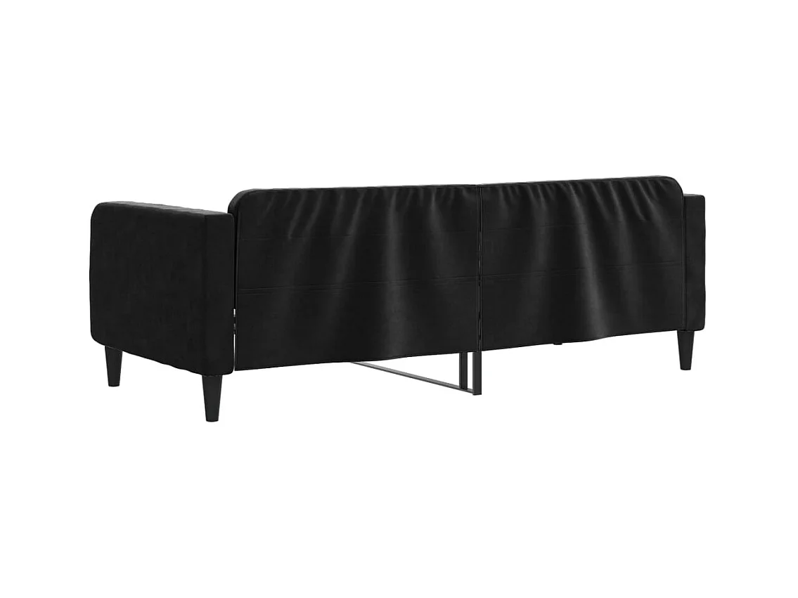 Lit de repos sans matelas noir 90x190 cm velours