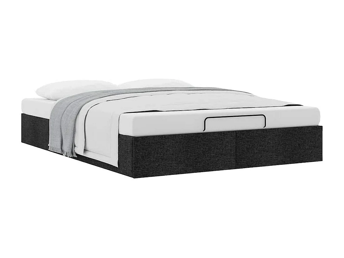 Ottomaanse bedframe zonder matras zwart 140x200 cm stof