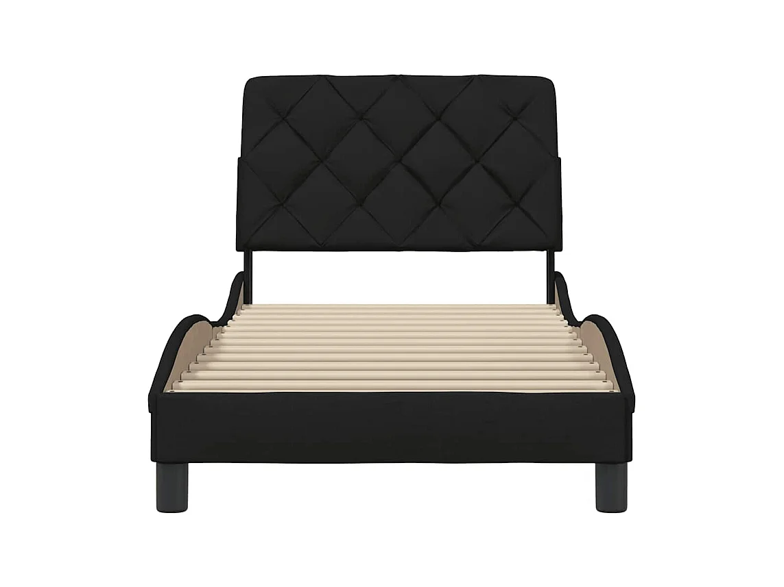 Bedframe zonder matras zwart 90x200 cm stof