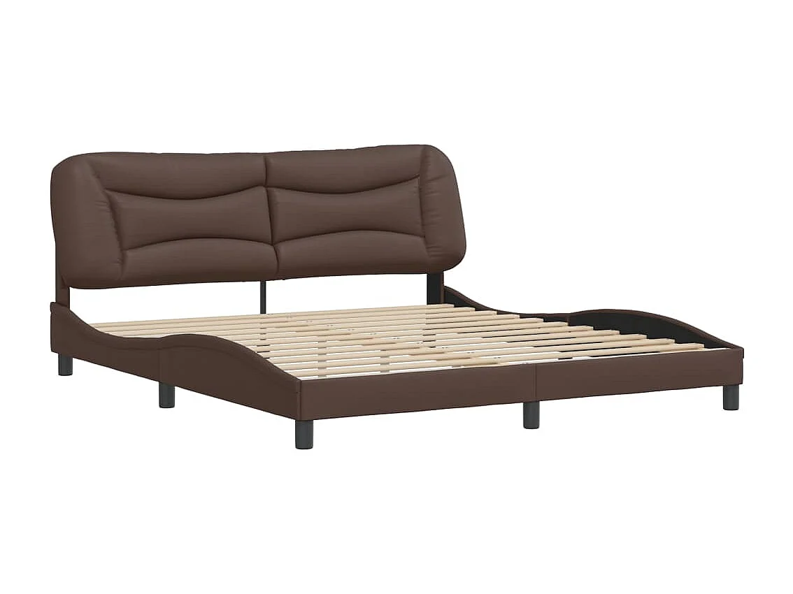 Bedframe zonder matras bruin 180x200 cm kunstleer
