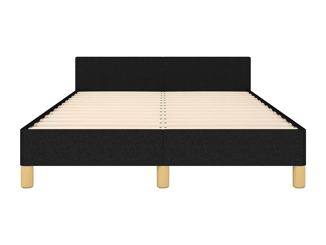 Cadre de lit sans matelas noir 120x200 cm tissu