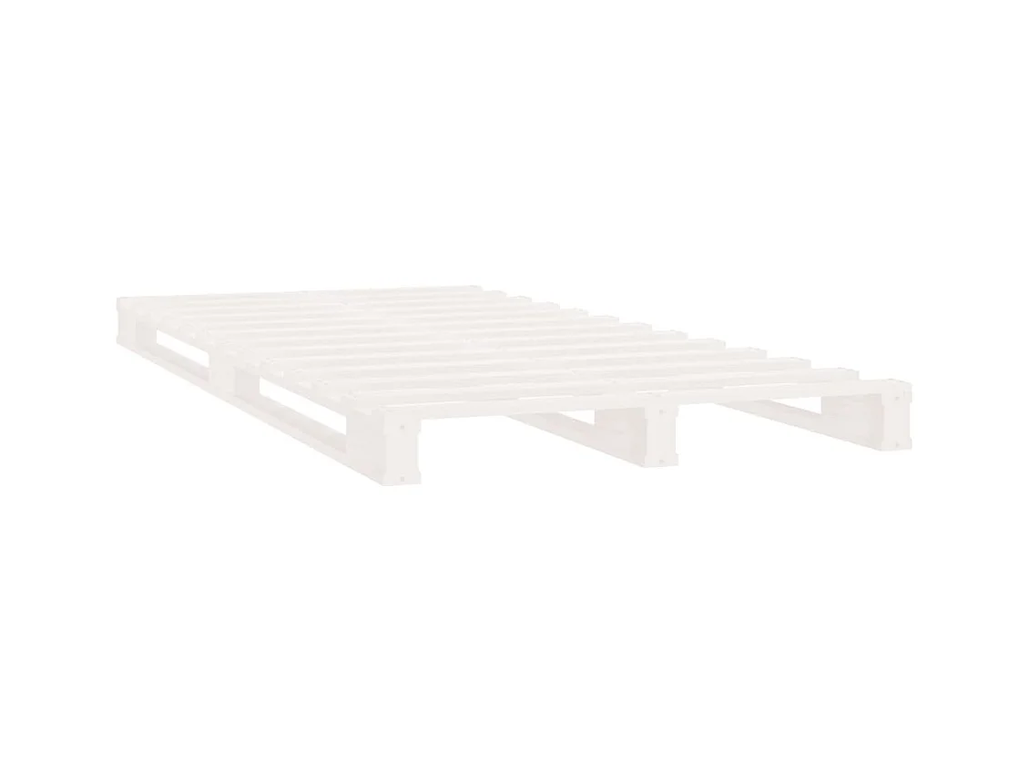 Cadre de lit Blanc 90x190 cm Bois de pin massif Simple
