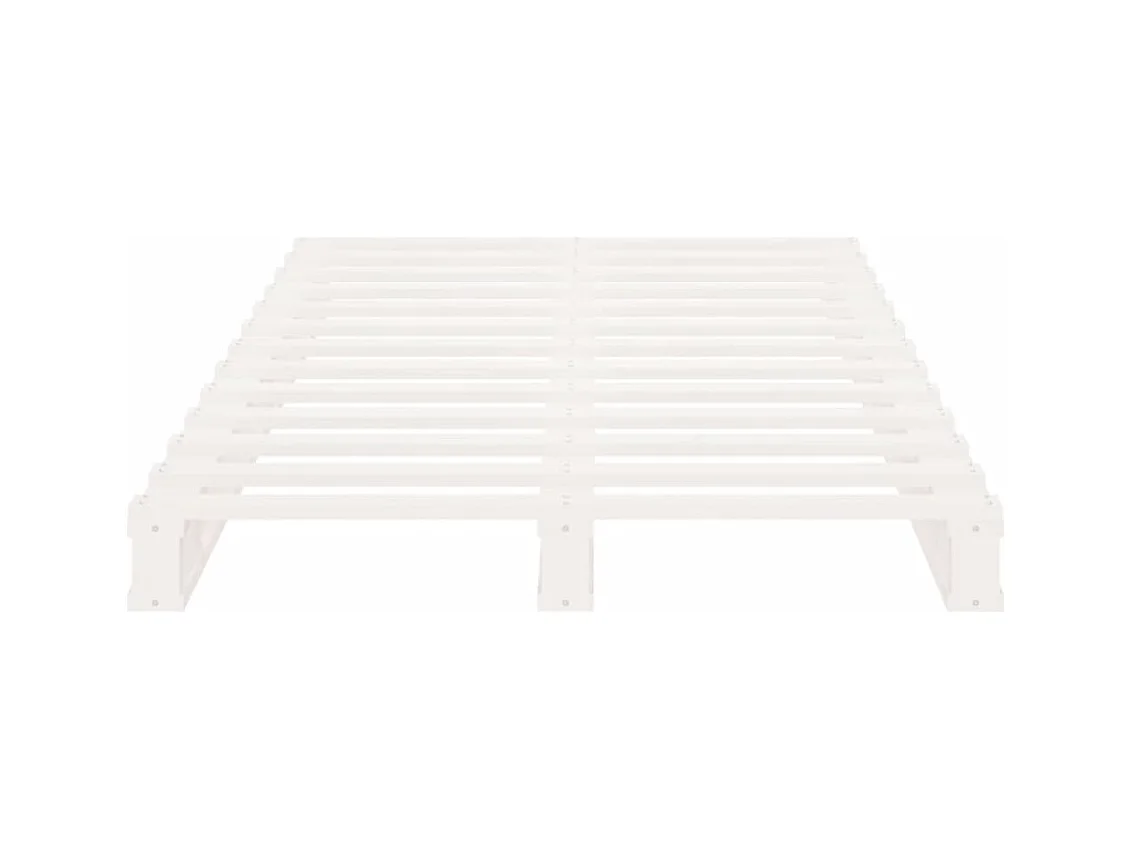 Cadre de lit Blanc 90x190 cm Bois de pin massif Simple