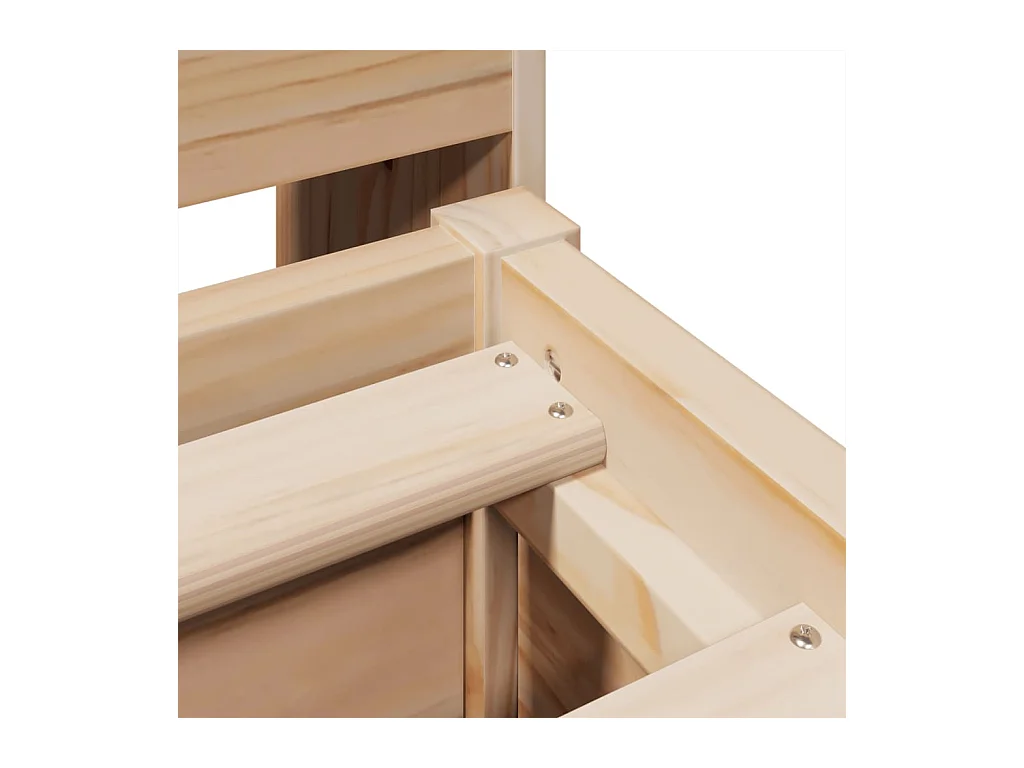 Estructura de cama sin colchón 140x190 cm madera maciza de pino