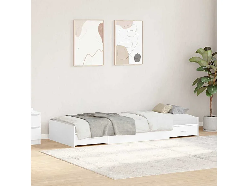 Struttura letto con contenitore Bianco 80 x 200 cm Legno ingegnerizzato