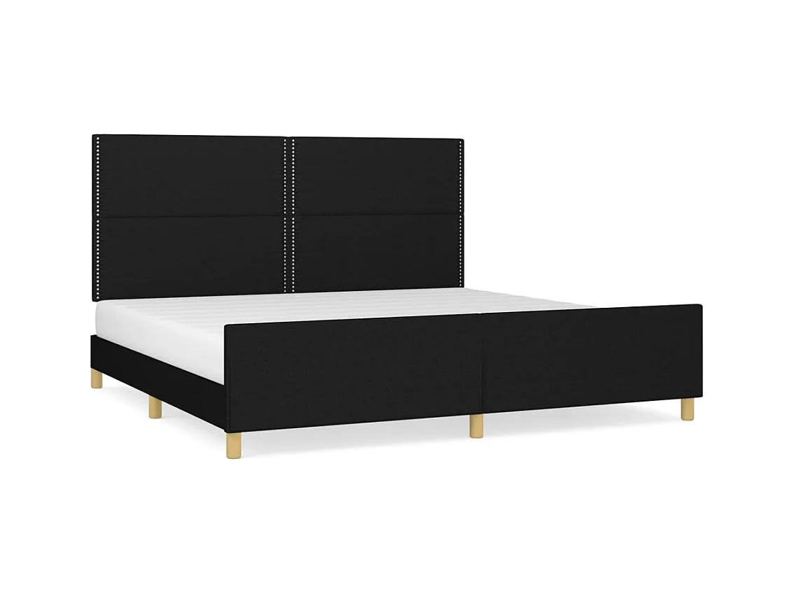 Bedframe zonder matras zwart 200x200 cm stof