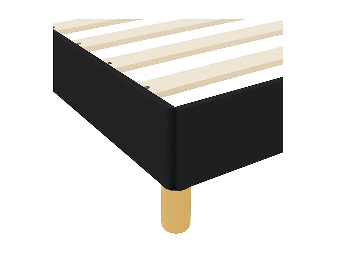 Letto a molle nero e marrone 90 x 200 cm