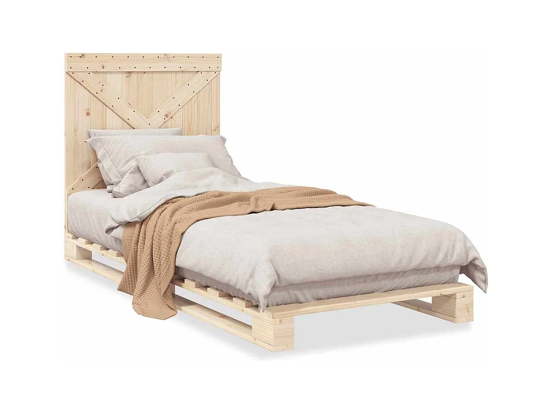 Bedframe zonder matras met hoofdbord 90x200 cm