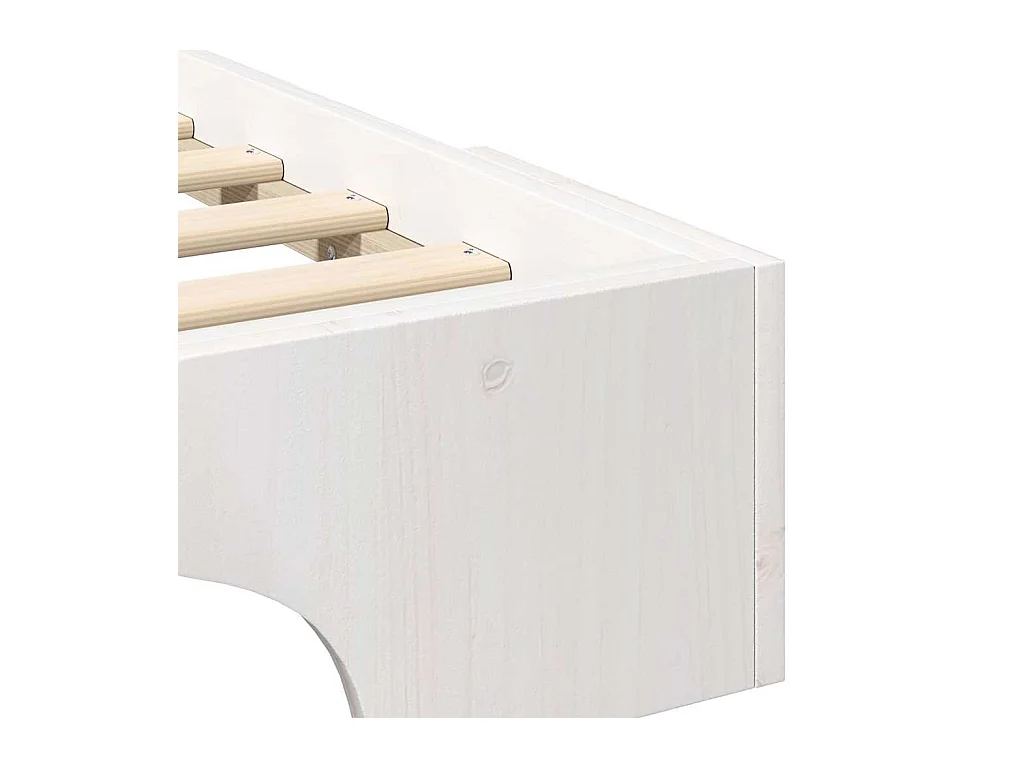Verhoogd bedframe met opbergruimte Wit 160 x 210 cm hout