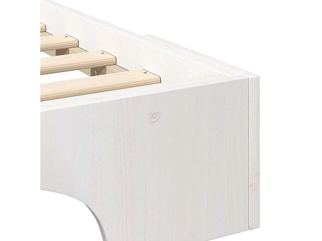 Cadre de lit surélevé avec stockage Blanc 160 x 210 cm bois