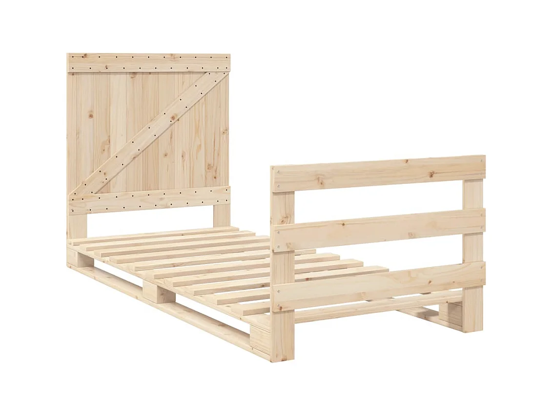 Bedframe zonder matras met hoofdbord 90x200 cm