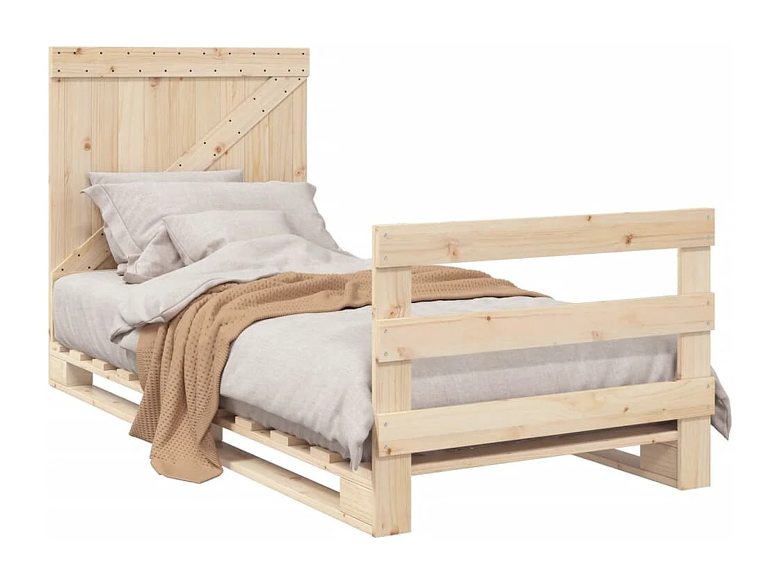 Struttura letto senza materasso con testiera 90x200 cm