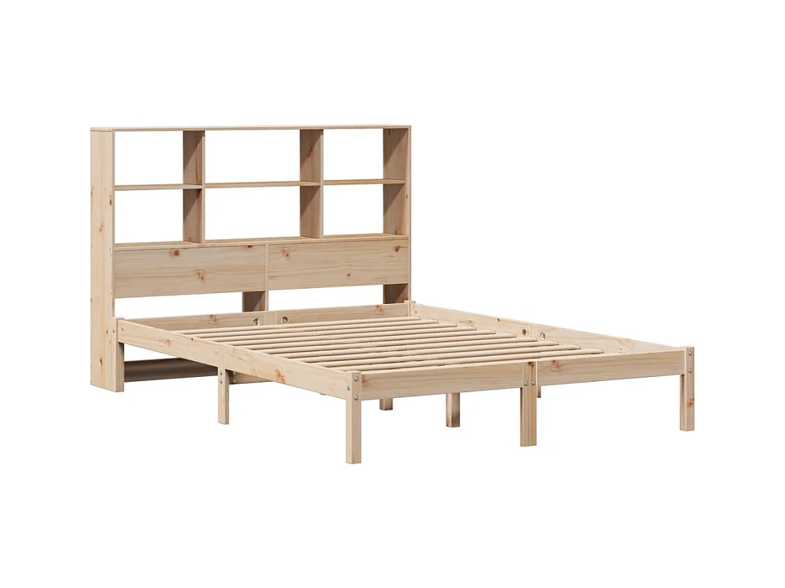 Cama biblioteca sin colchón 120x190 cm madera maciza de pino