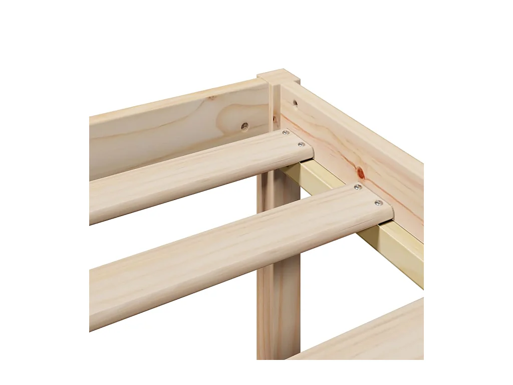 Cama biblioteca sin colchón 120x190 cm madera maciza de pino