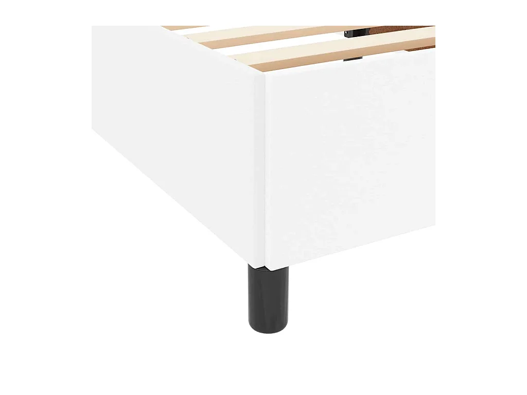Cadre de lit avec matelas Blanc 80 x 200 cm Faux cuir
