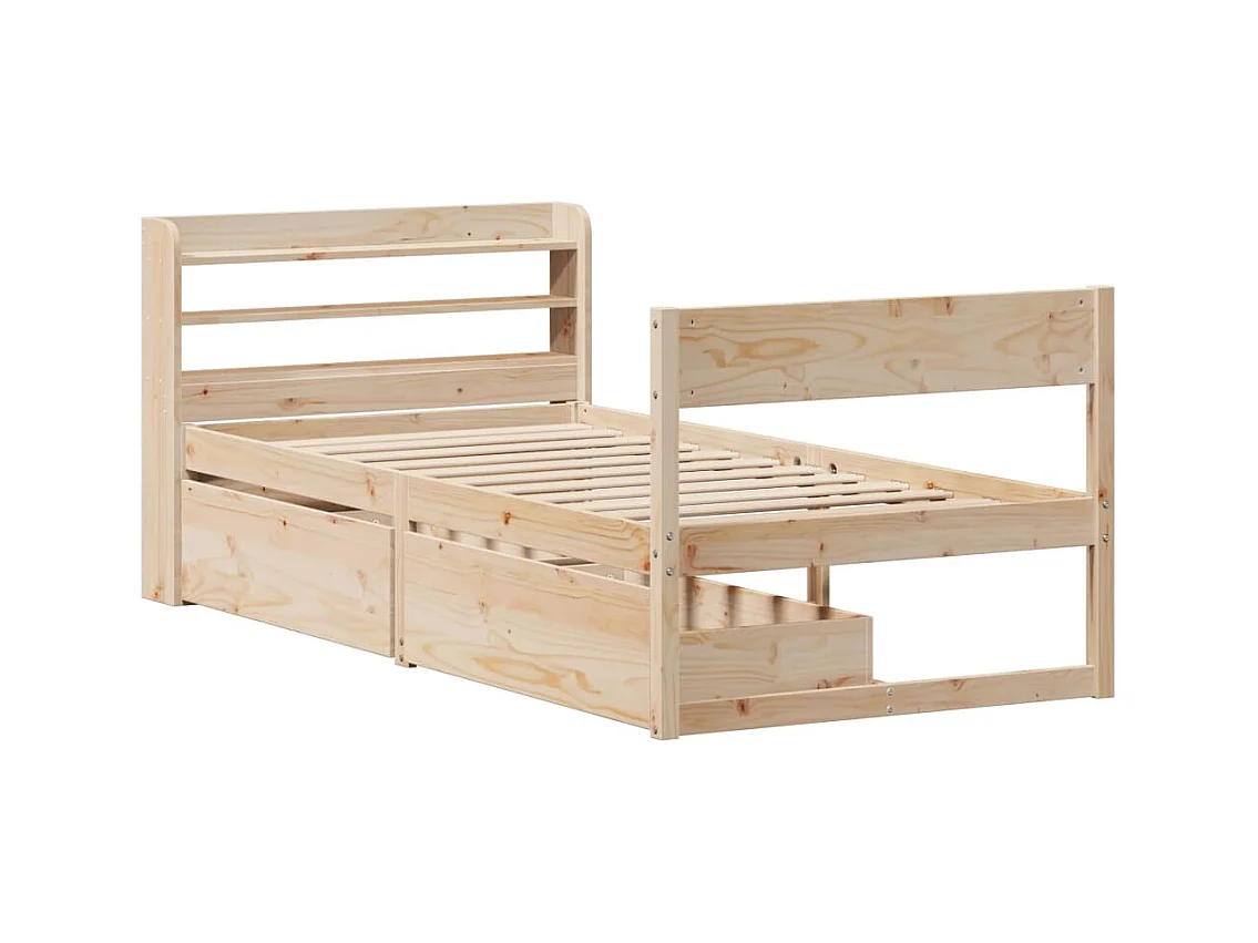Struttura letto senza materasso 75x190 cm in legno massello di pino