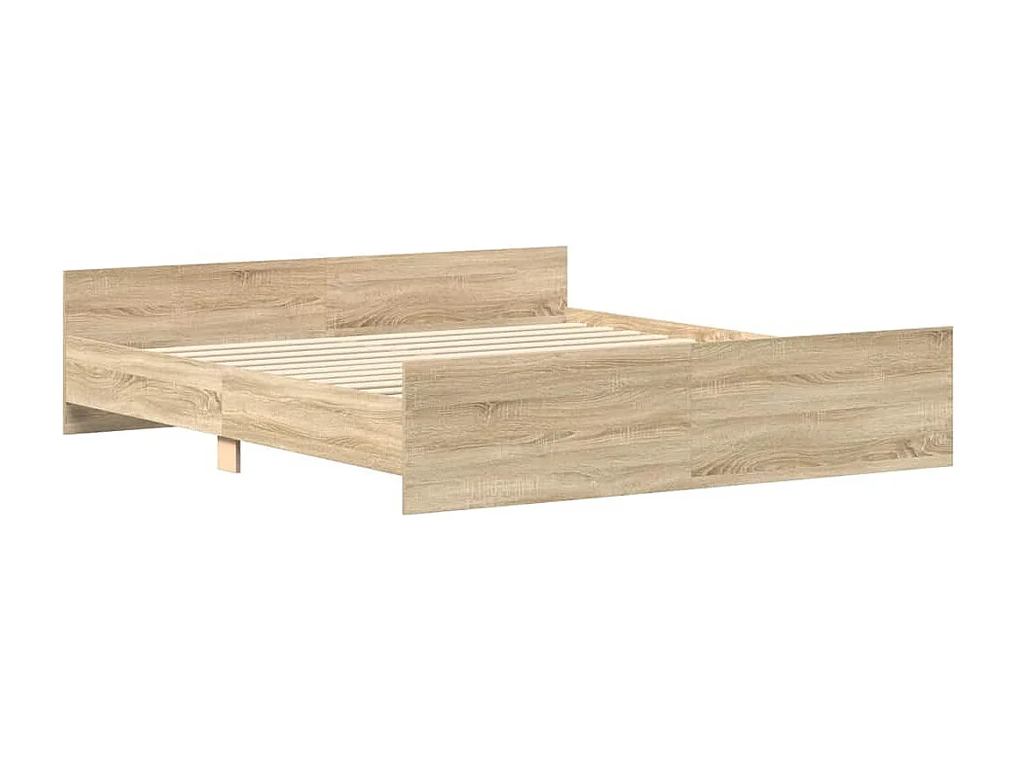 Cadre de lit sans matelas chêne sonoma 180x200 cm