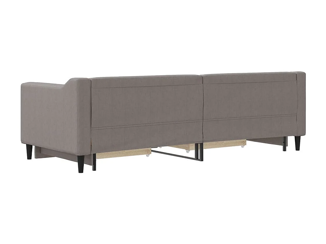 Cama de día con nido y cajones sin colchón color topo 80x200cm