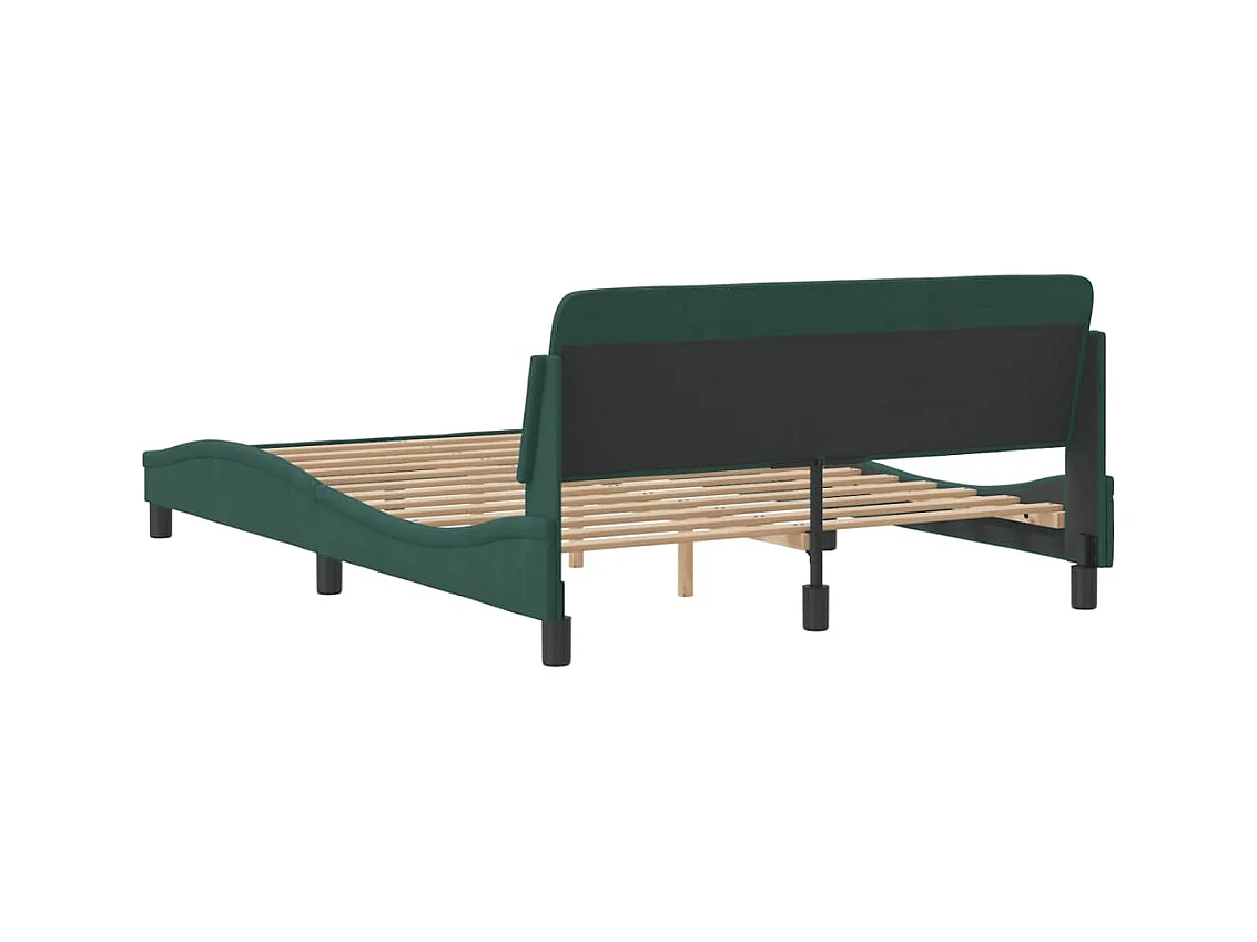 Bedframe zonder matras donkergroen 120x200 cm fluweel
