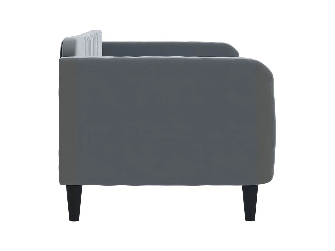 Lit de repos gris foncé 80x200 cm velours