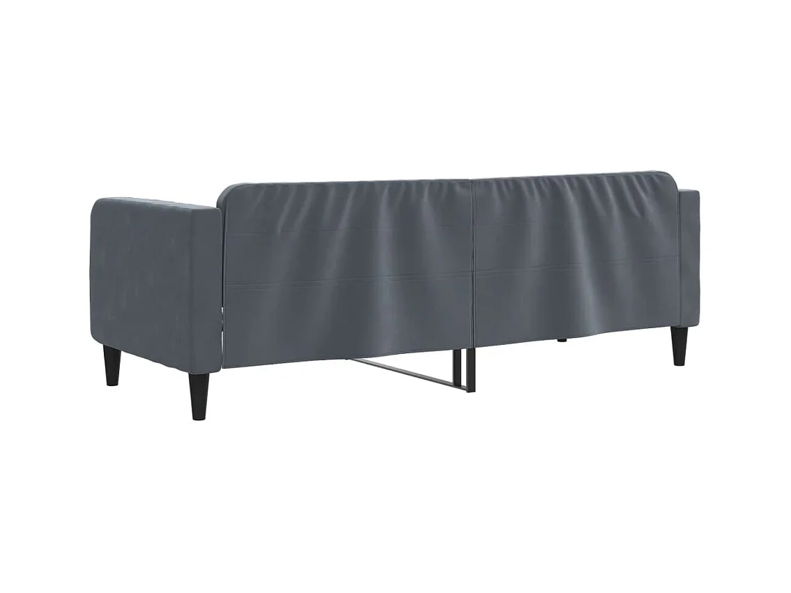 Lit de repos gris foncé 80x200 cm velours