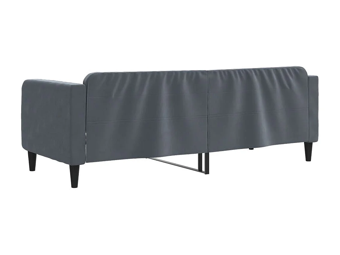 Divano letto grigio scuro 80x200 cm in velluto
