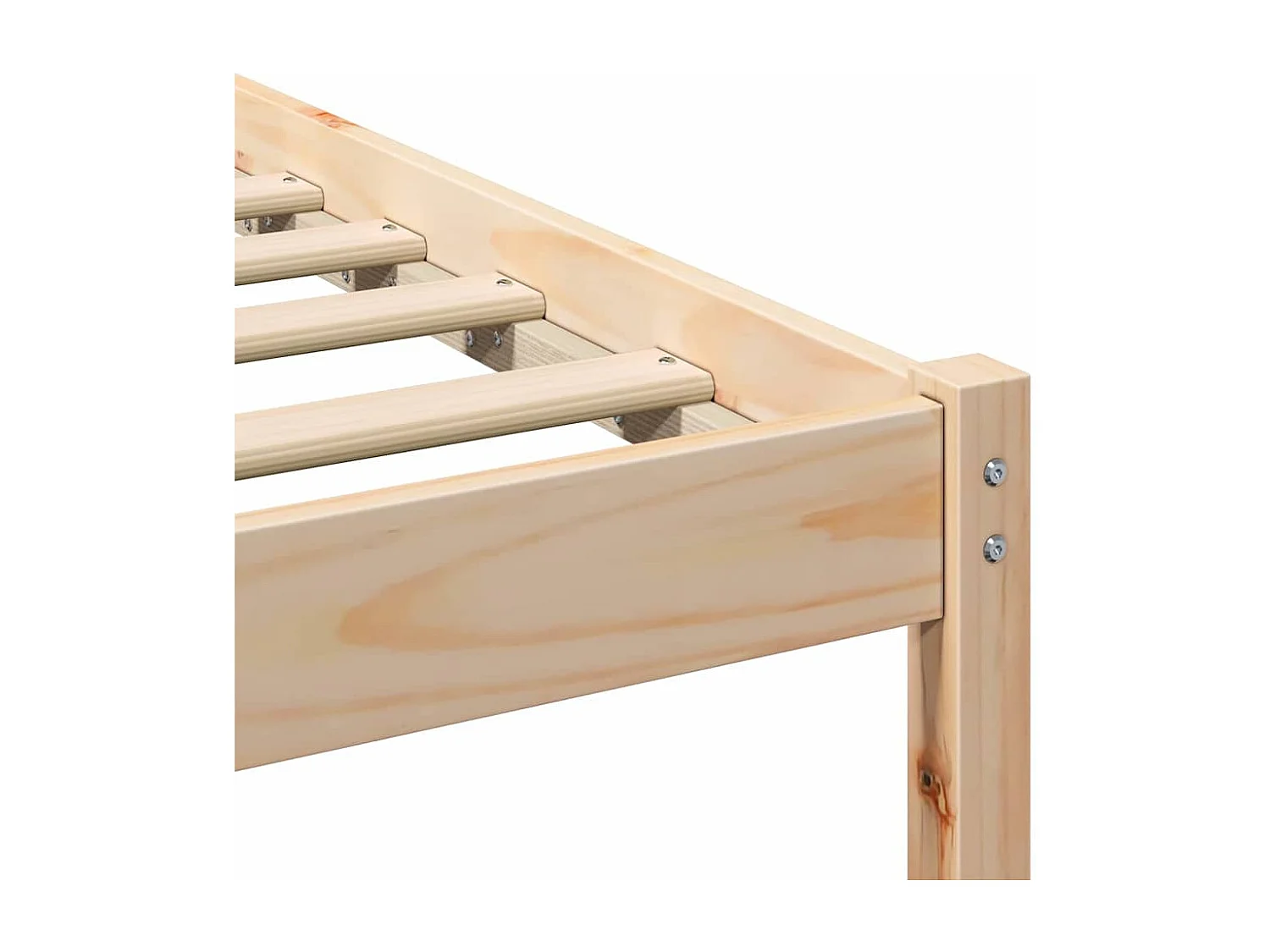 Bruin bedframe 140 x 200 cm massief grenenhout