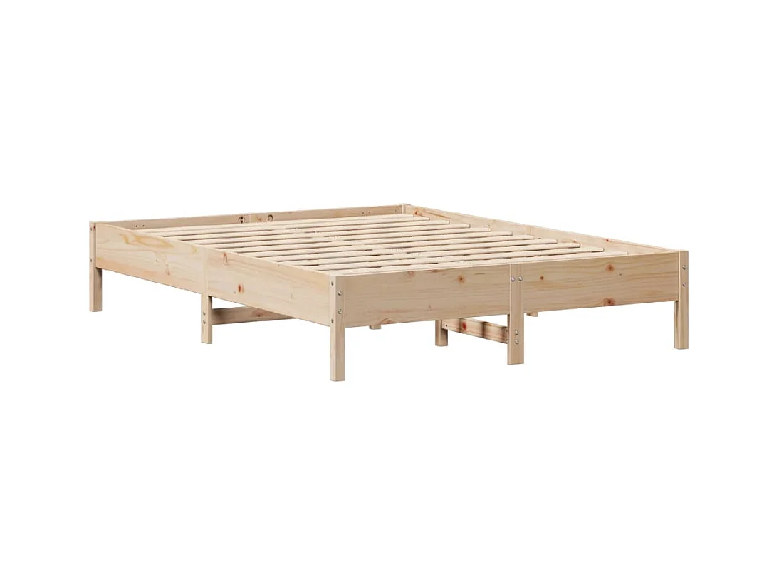 Cadre de lit sans matelas 160x200 cm bois massif de pin