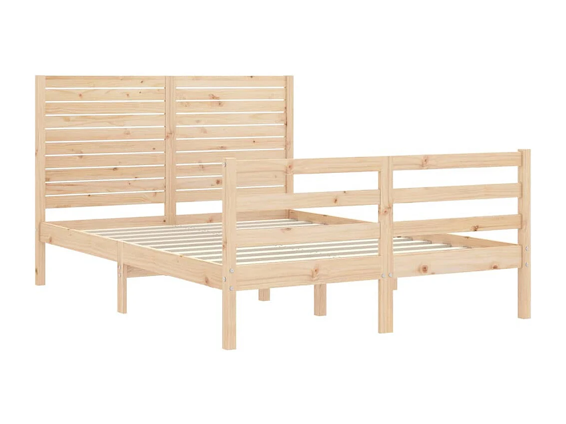 Cadre de lit sans matelas 140x200 cm bois massif