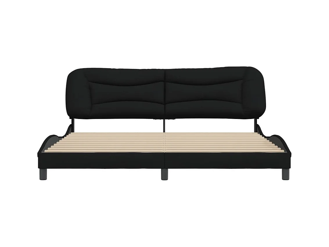 Bettgestell ohne Matratze schwarz 200x200 cm Stoff