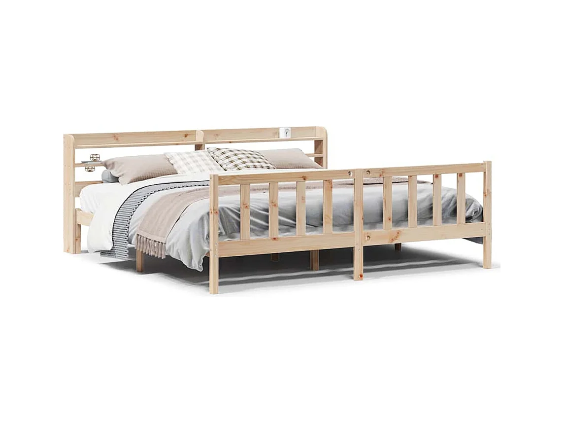 Struttura letto senza materasso 180x200 cm in legno massello di pino