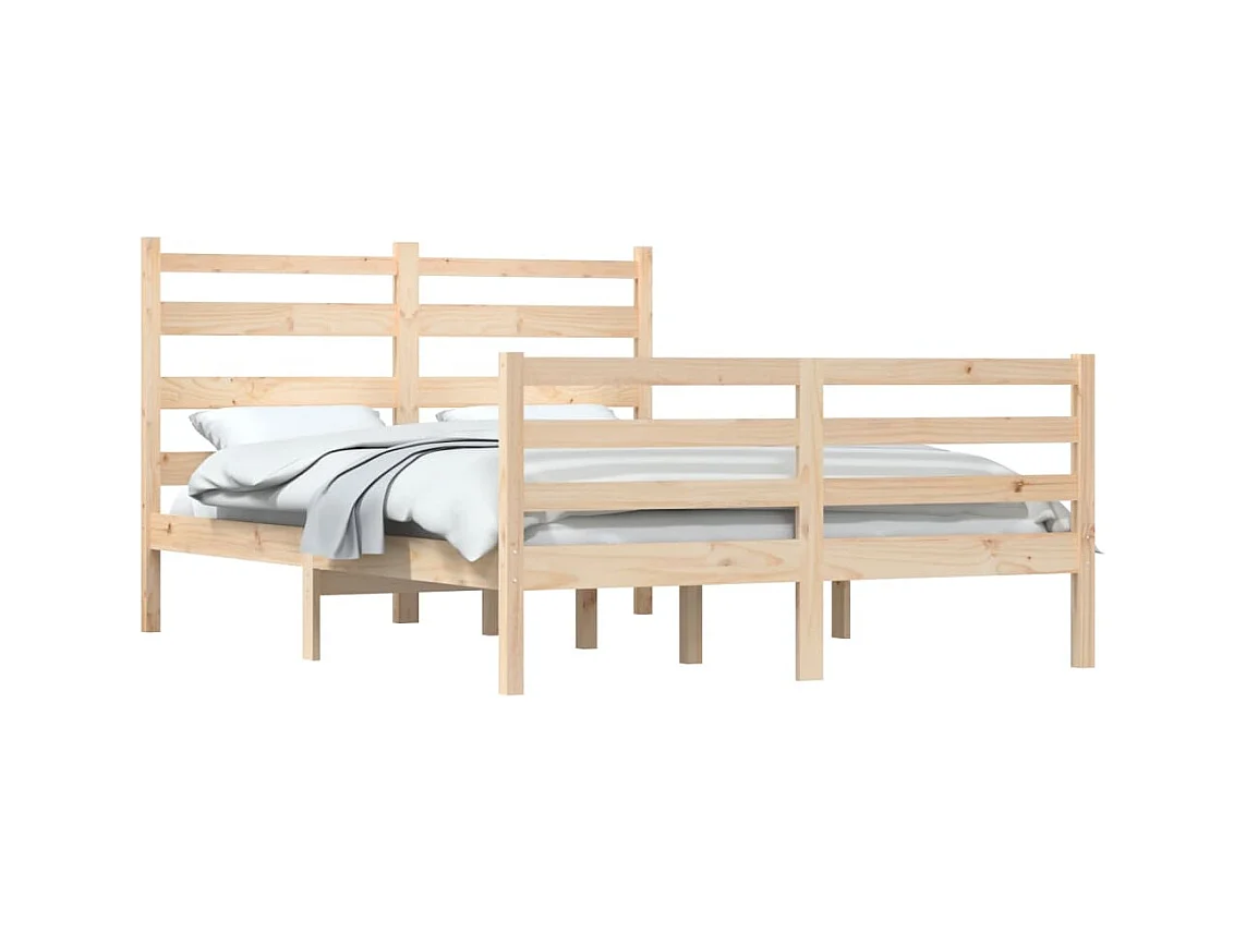 Bedframe zonder matras massief grenenhout 140x200 cm